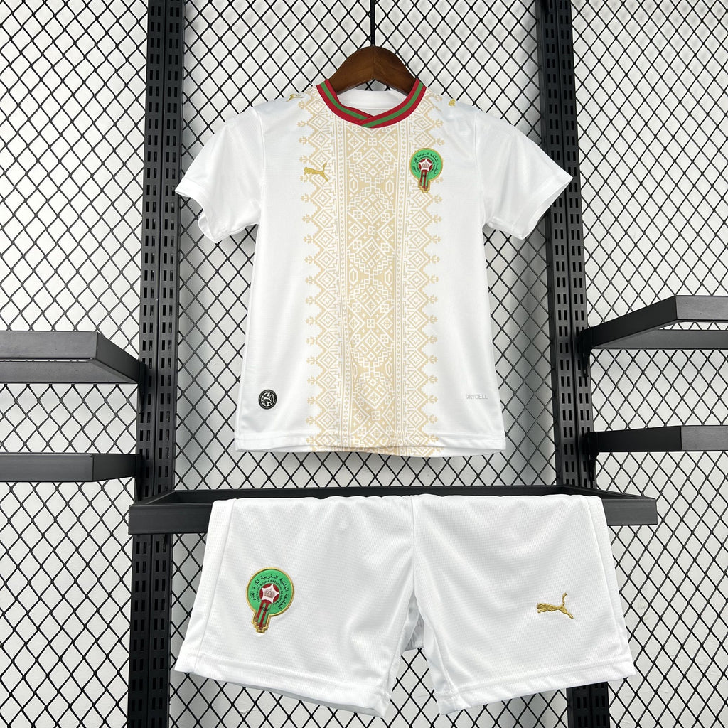 Kids Marrocos Kit Completo Away 2026 World Cup
