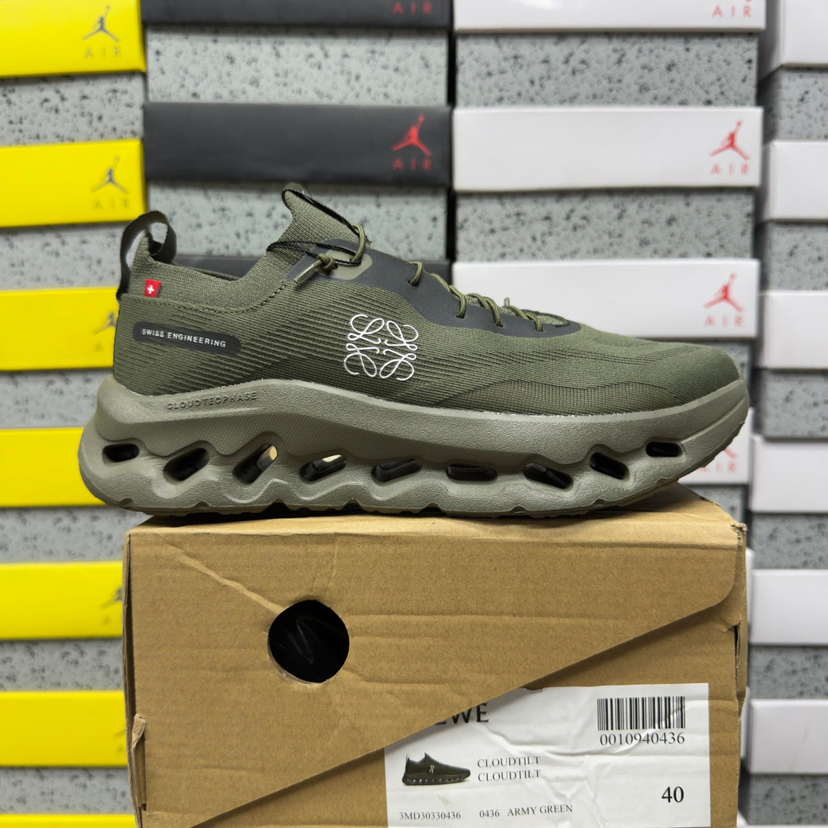 Sapatilhas LOEWE x On Cloudtilt – Army Green