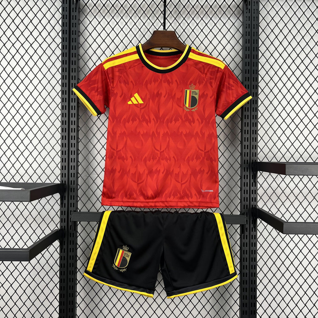 Kids Bélgica Kit Completo Home 2026 World Cup