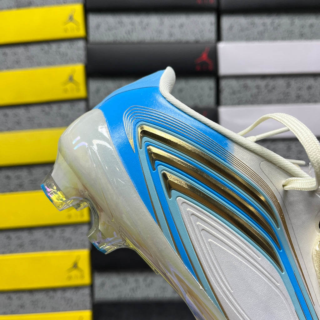 Chuteiras Adidas F50 Messi Pro FG Ivory / Blue / Gold