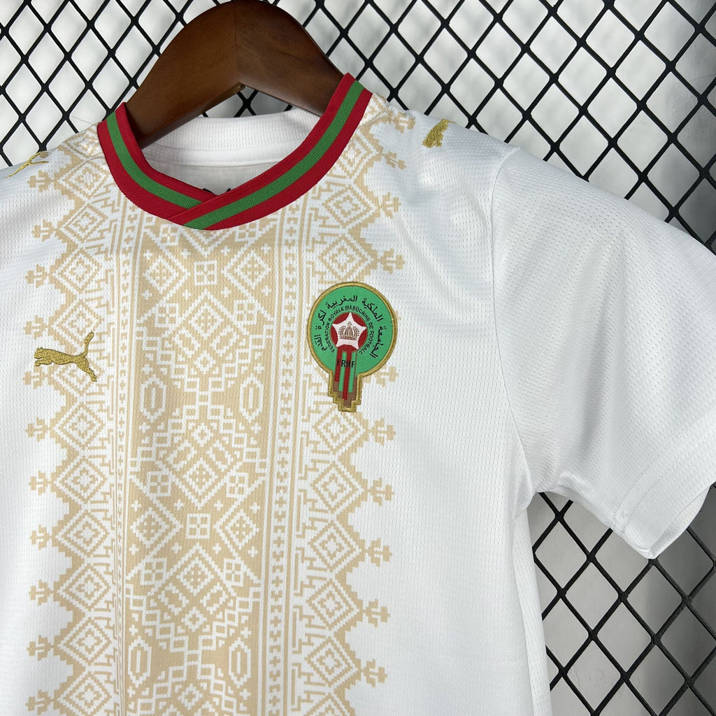 Kids Marrocos Kit Completo Away 2026 World Cup