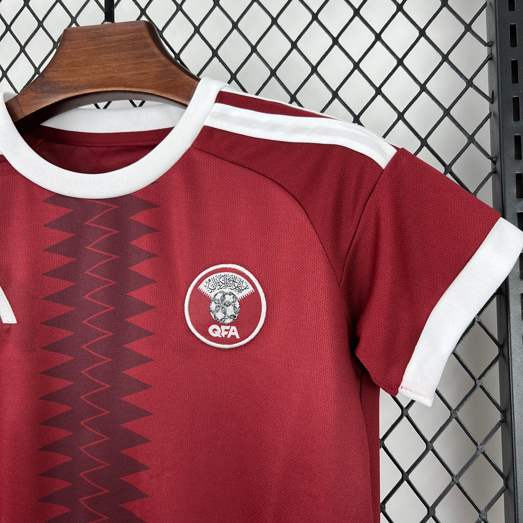 Kids Qatar Kit Completo Home 2026 World Cup