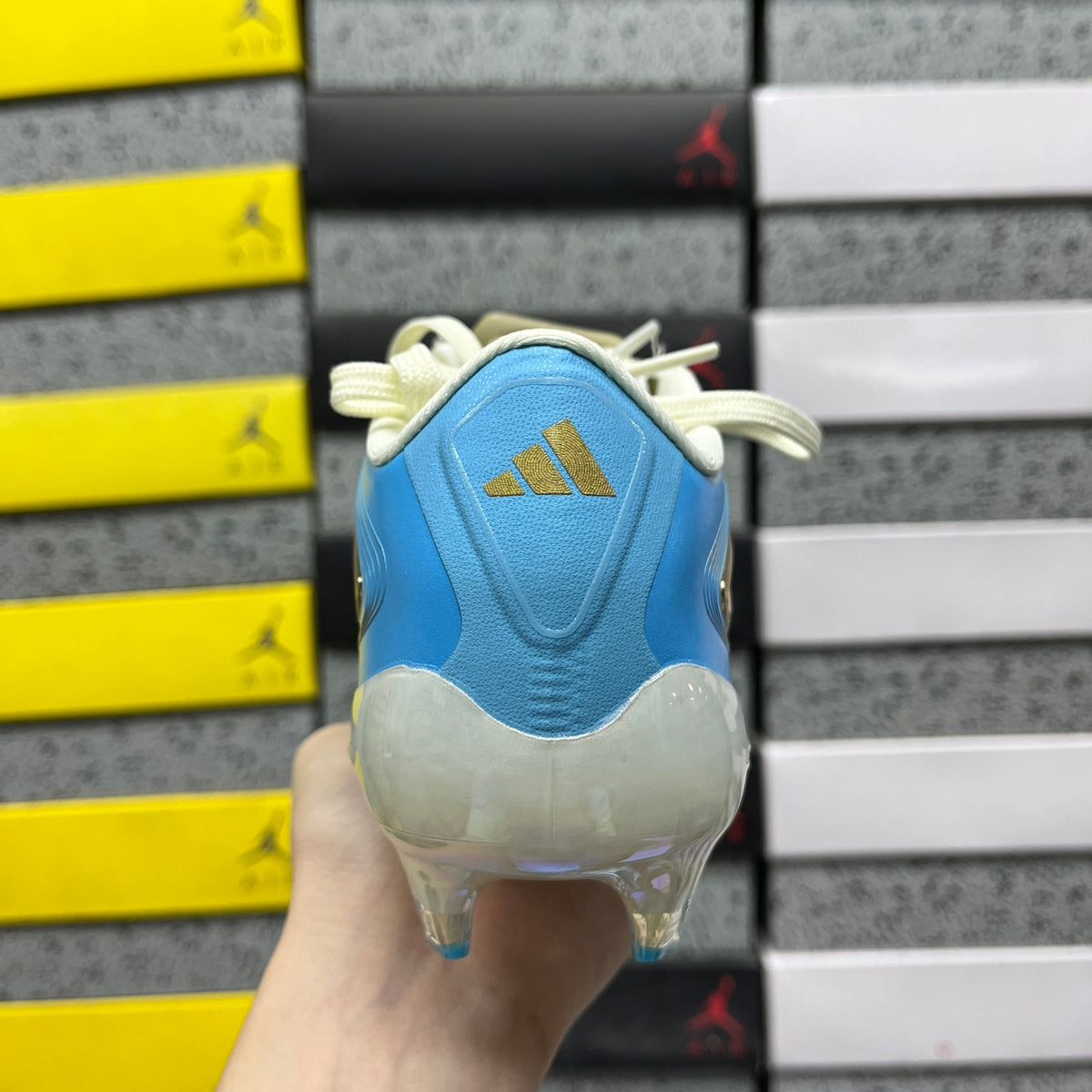 Chuteiras Adidas F50 Messi Pro FG Ivory / Blue / Gold