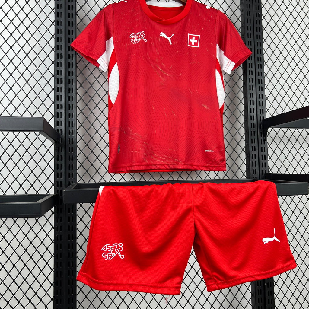 Kids Suiça Kit Completo Home 2026 World Cup