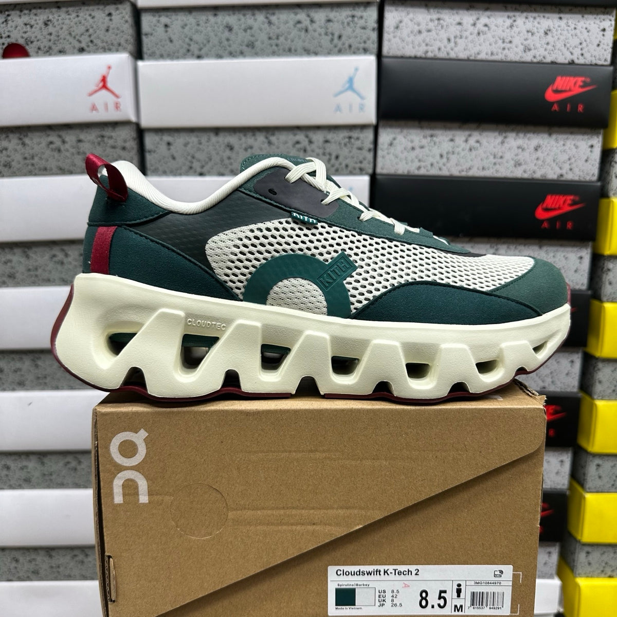 Sapatilhas On x Kith Cloudswift K-Tech 2 Green / Cream