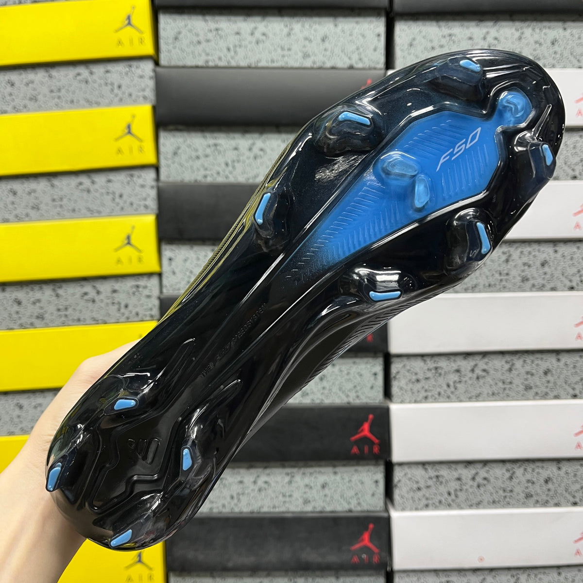 Chuteiras adidas F50 Elite Laceless FG Black/Blue