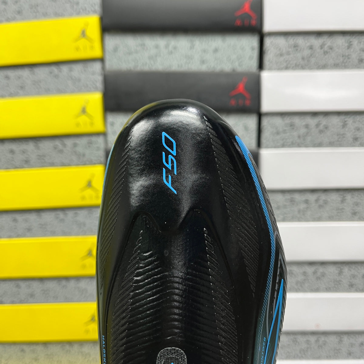 Chuteiras adidas F50 Elite Laceless FG Black/Blue