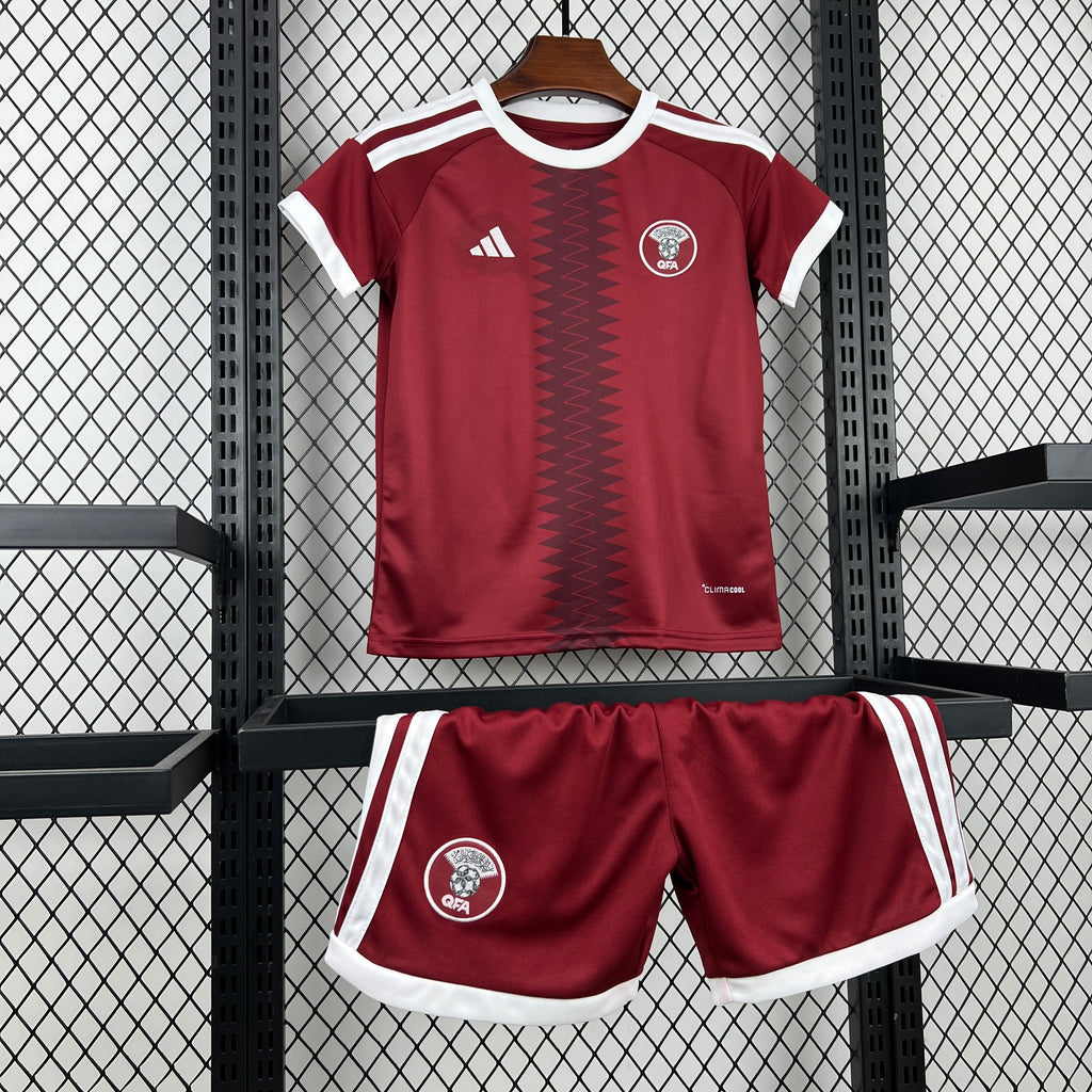 Kids Qatar Kit Completo Home 2026 World Cup