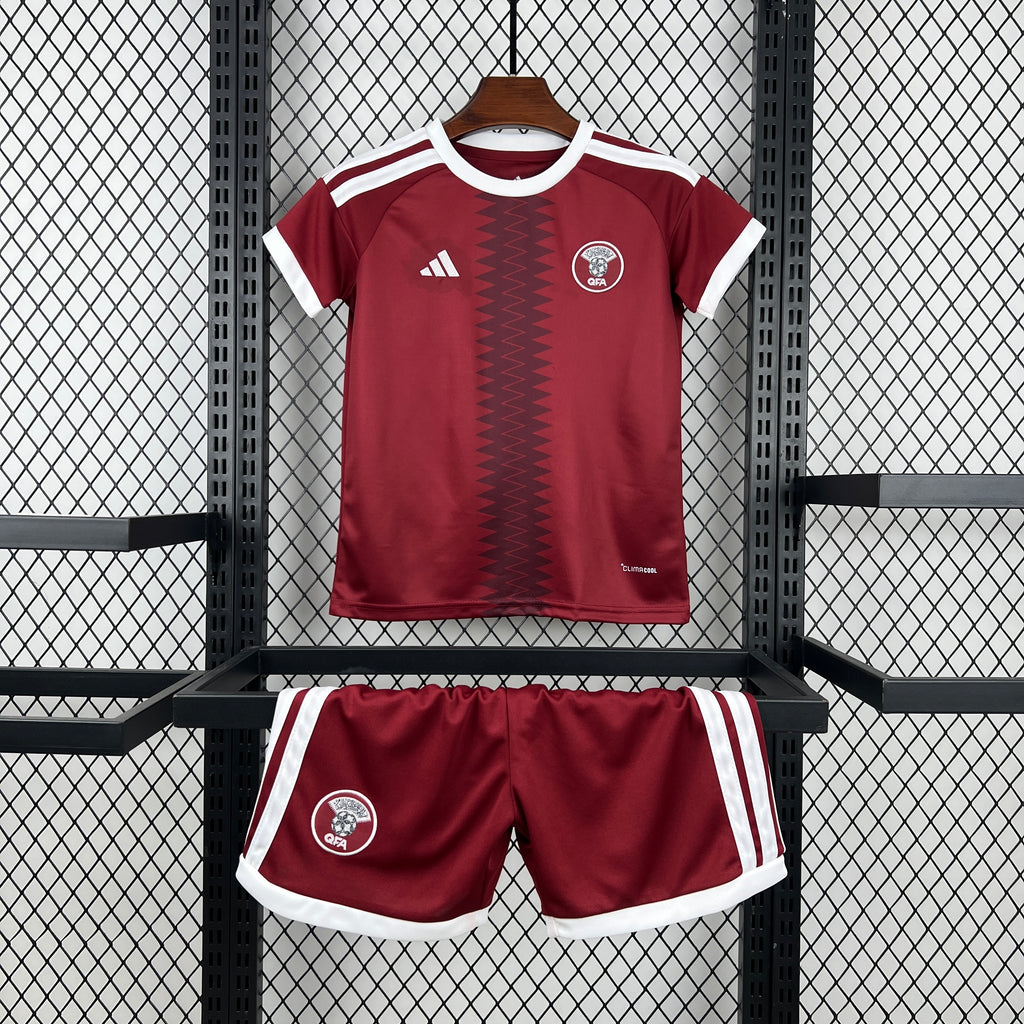 Kids Qatar Kit Completo Home 2026 World Cup
