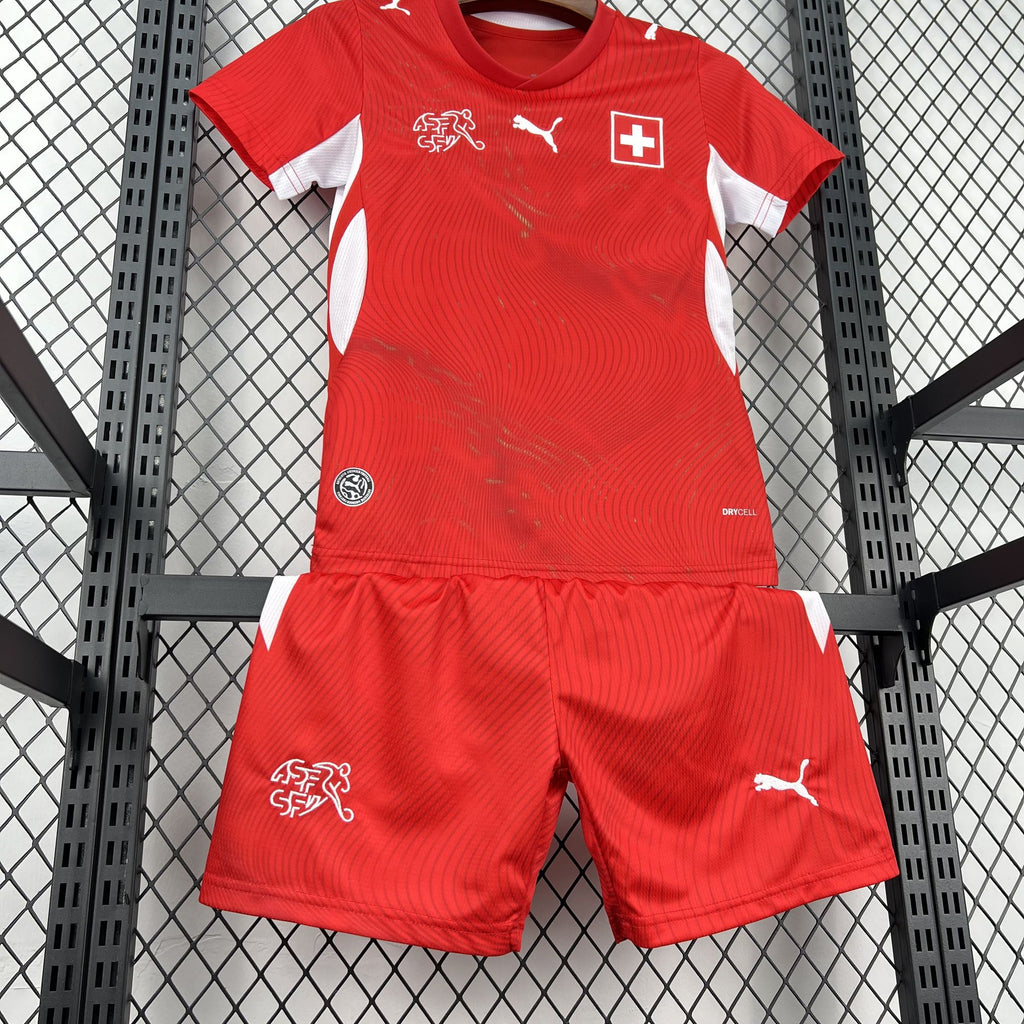 Kids Suiça Kit Completo Home 2026 World Cup